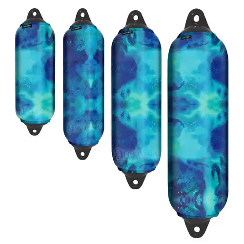 Blue Lagoon Swirl Boat Fender Cover